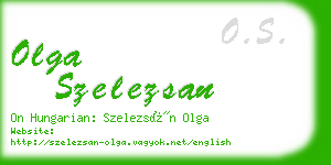 olga szelezsan business card